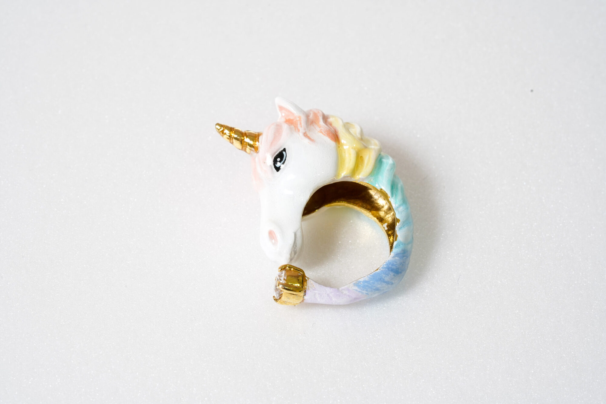 金角夢幻獨角獸戒指