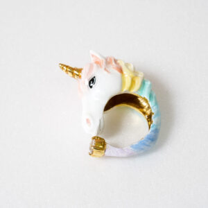 金角夢幻獨角獸戒指